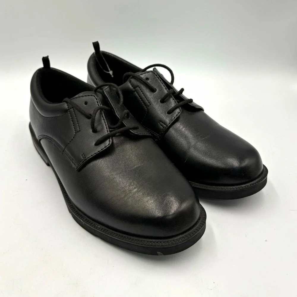 Wonder Nation Black Faux Leather Lace-Up Derby Dress Men's/Men's Youth Shoe US 5
